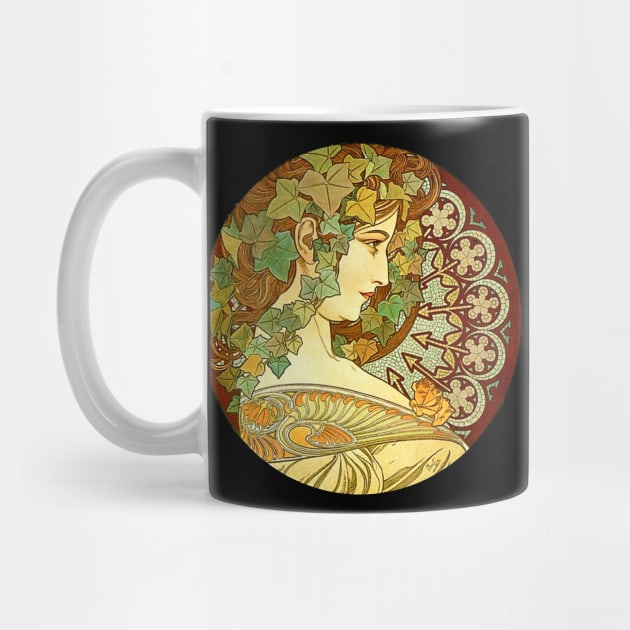 Alphonse Mucha Laurel Vintage Art Nouveau by AltrusianGrace